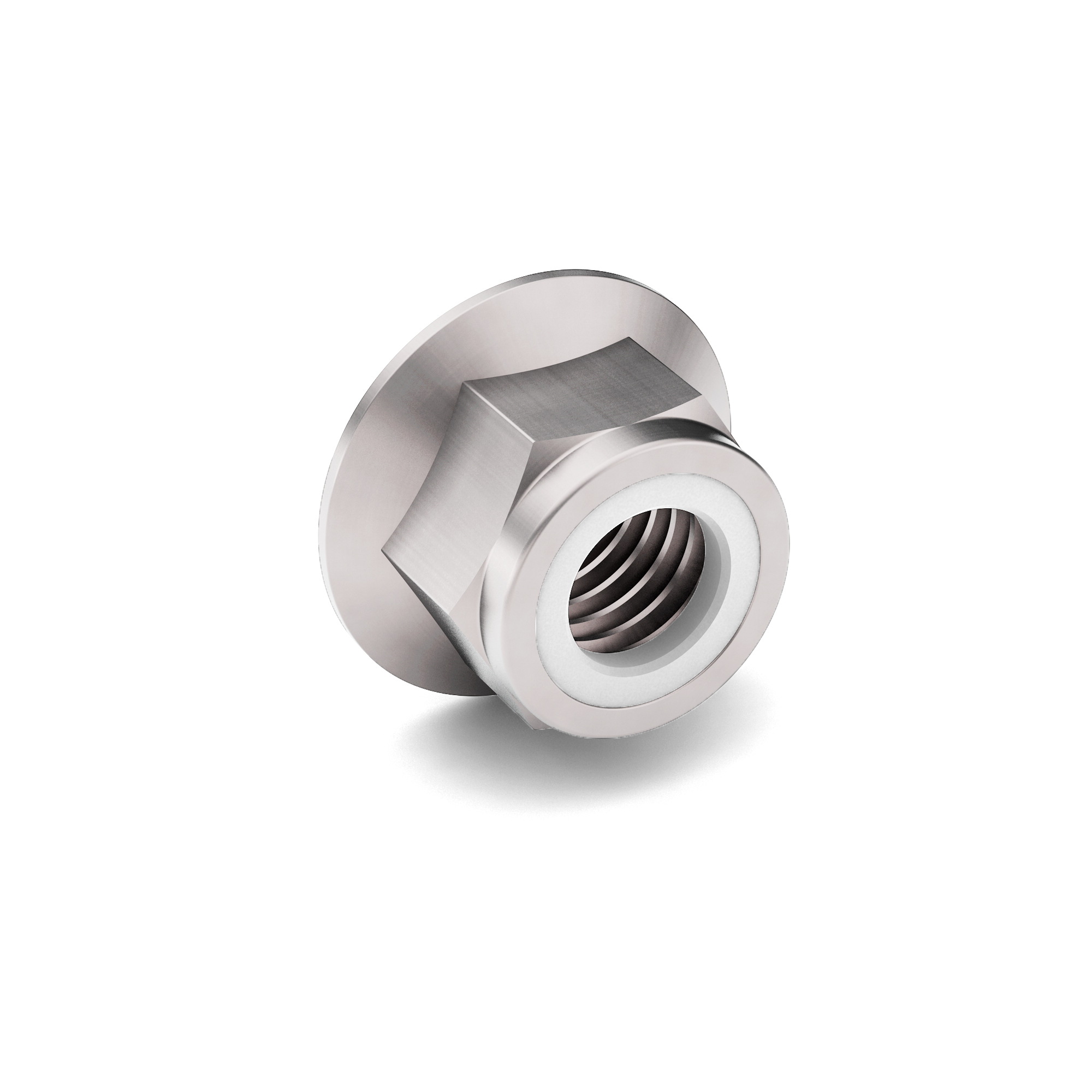 1/4" - 20 NC NYLON INSERT FLANGED LOCKNUT ZINC PLATED